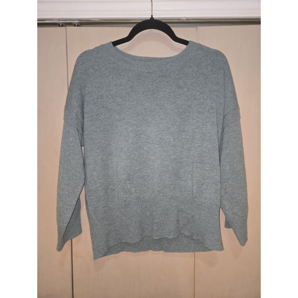 Autumn Cashmere 100% Pure Cashmere Sweater Womens S Green Boxy Knit Pullover